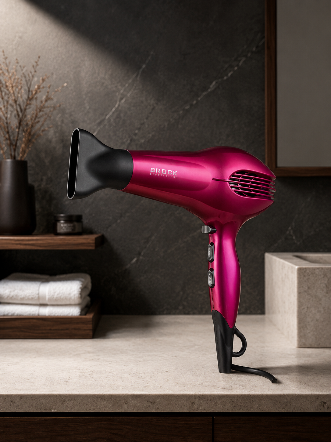 Brock HD 9501 PK Hair Dryer 1800W, Pink