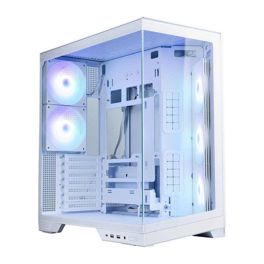 Zalman D50, ATX Mid Tower PC Case, 3  x 120mm Fans, White