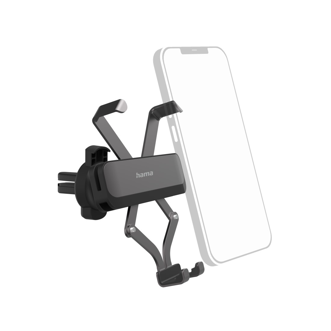 Hama Gravity Pro Car Mobile Phone Holder for Grates, Adjustable, Universal