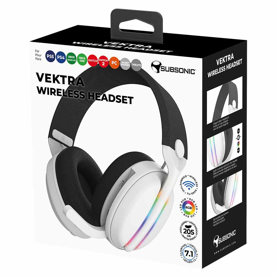 Subsonic SA5717-2 Vektra Wireless Headset White