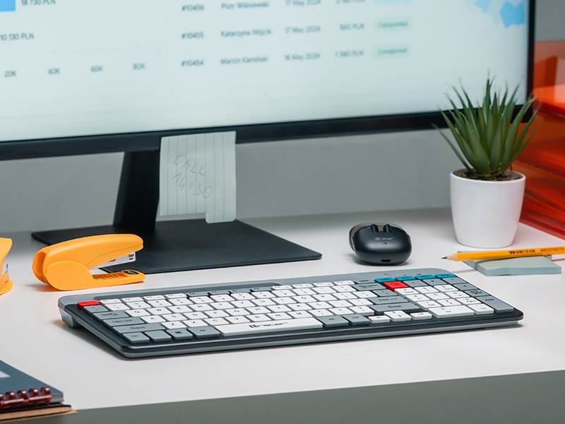Tracer 47836 SHARP RF Wireless Keyboard, Grey With RGB