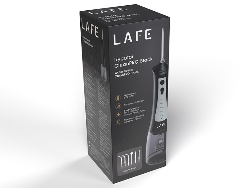 Lafe 47480 Water Flosser CLeanPRO, Black