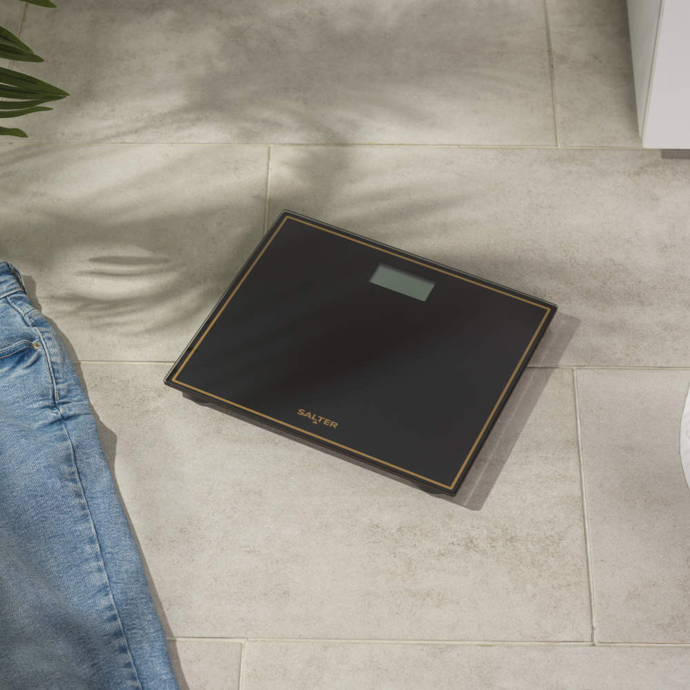 Salter 9207 BGHCFEU12  Compact Electronic Bathroom Scale, Black