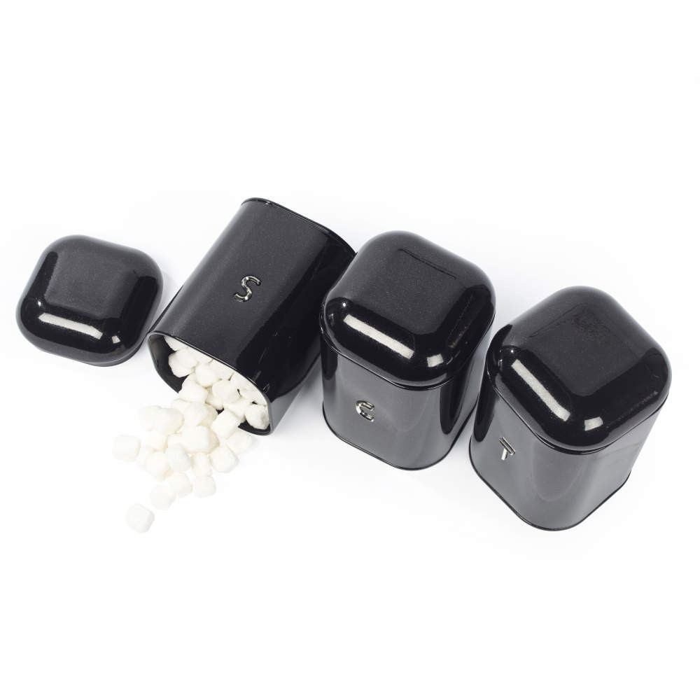 Salter BW14045B Boston 4-Piece Countertop Set, Black