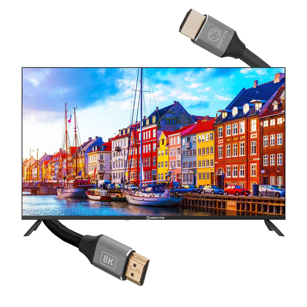 Manta HDMI 2m Cable 8K, Black/Grey