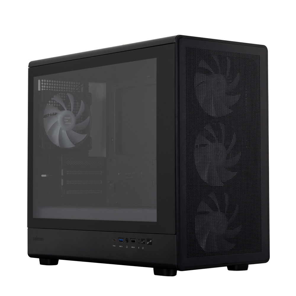 Zalman M5,  mATX Mini Tower PC Case, 120mm ARGB x 4, Black