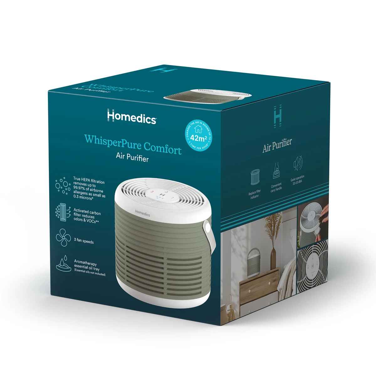 Homedics AP-T63GN-WW Whisper Pure Comfort Air Purifier