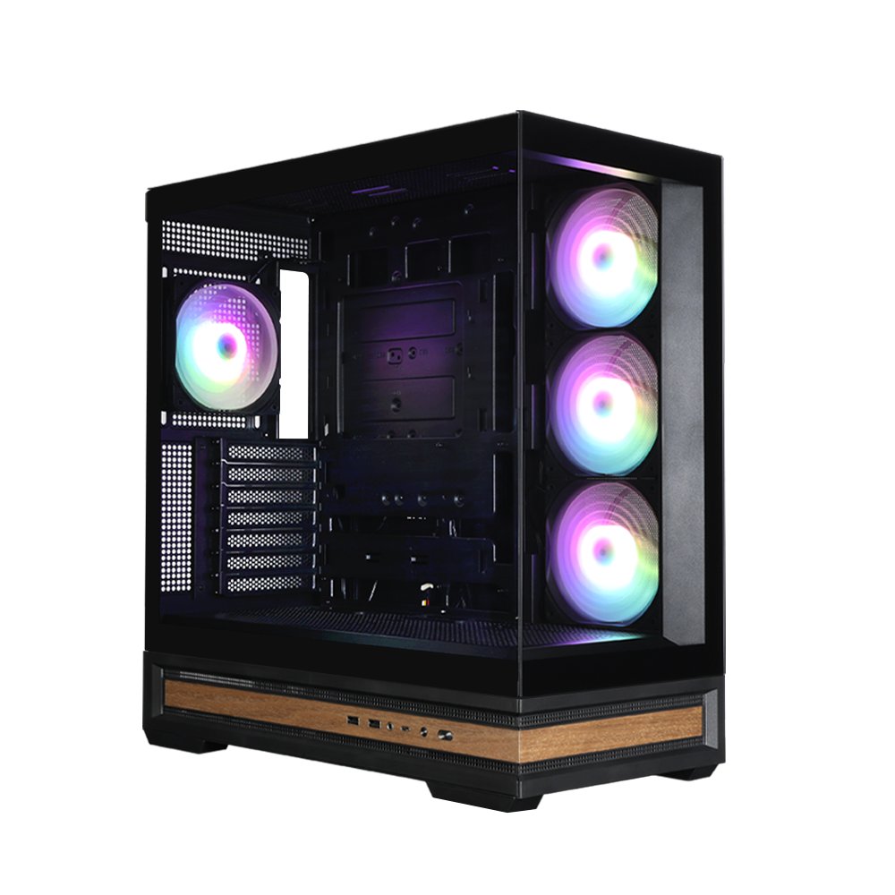 Zalman P40 NAMU, ATX Mid Tower PC Case, 4  x 120mm ARGB Fans, Black