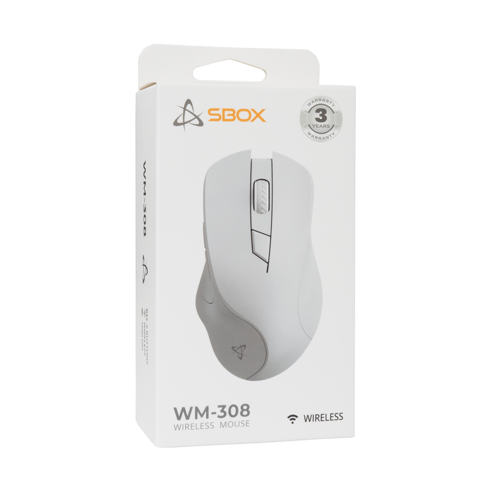 Sbox WM-308 Wireless Mouse, White