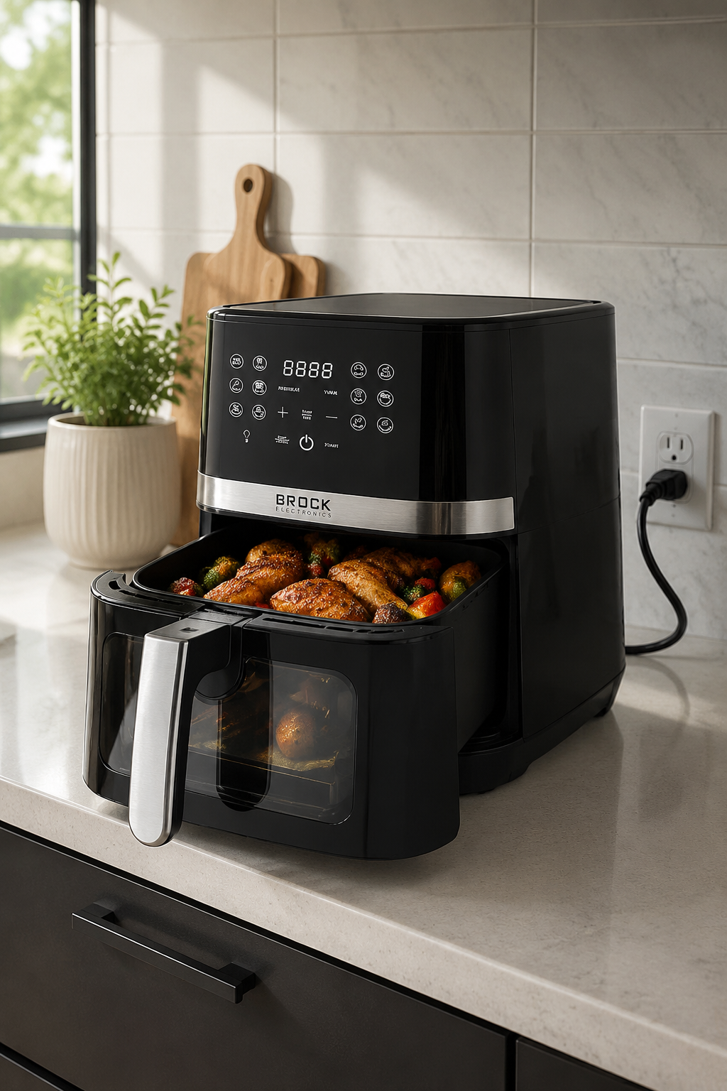 Brock DAF 6501 G Air Fryer 6,5L 1800W, Grey