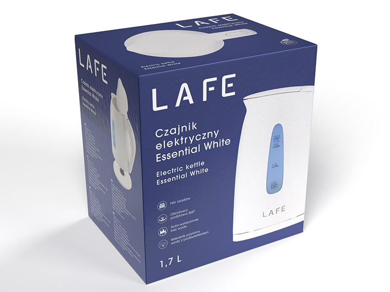 Lafe 47457 Electric Kettle Essential White 1.7L