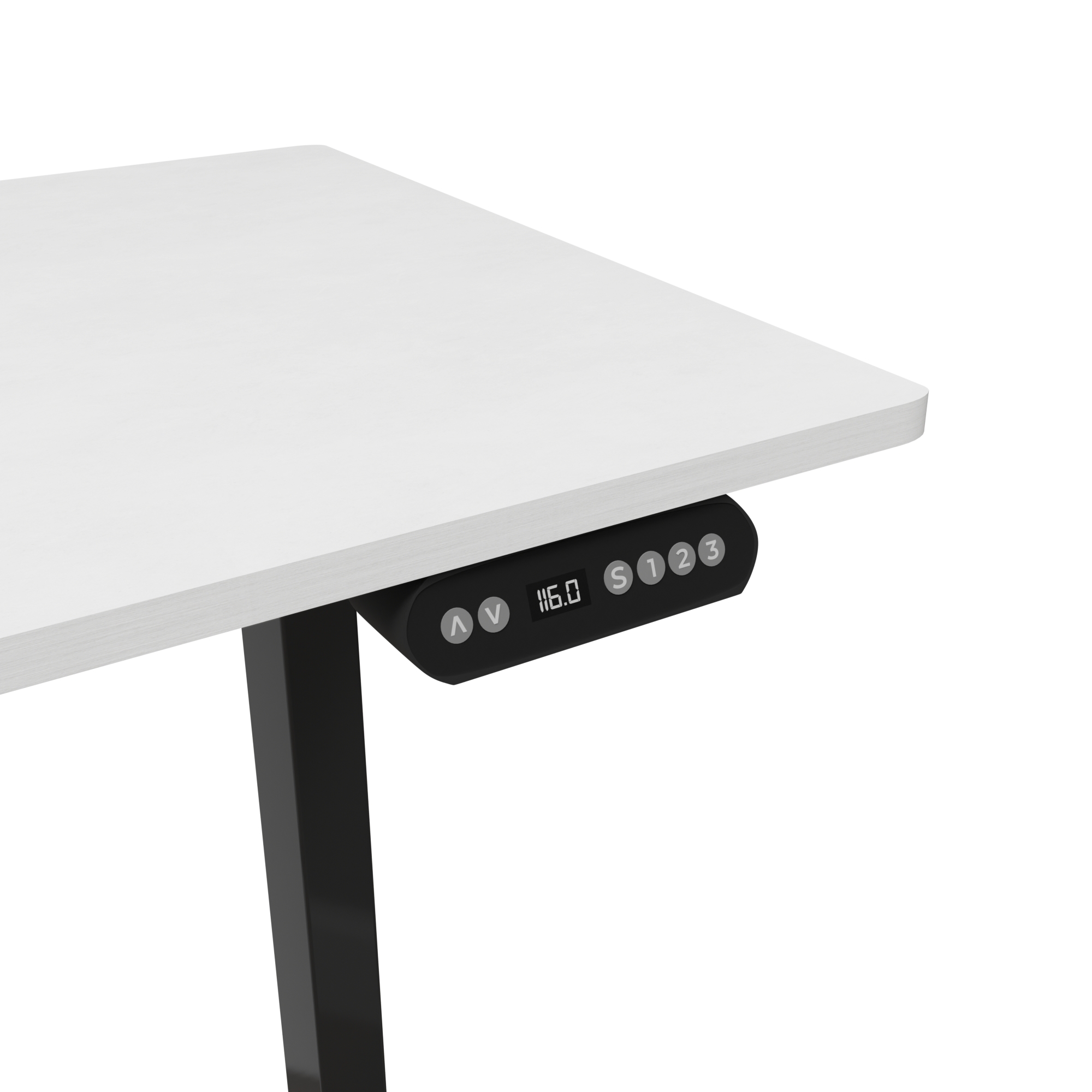 White Shark Gaming Desk Axiom-W Set of 2 pcs.(1/2 + 2/2) White-1 Motor