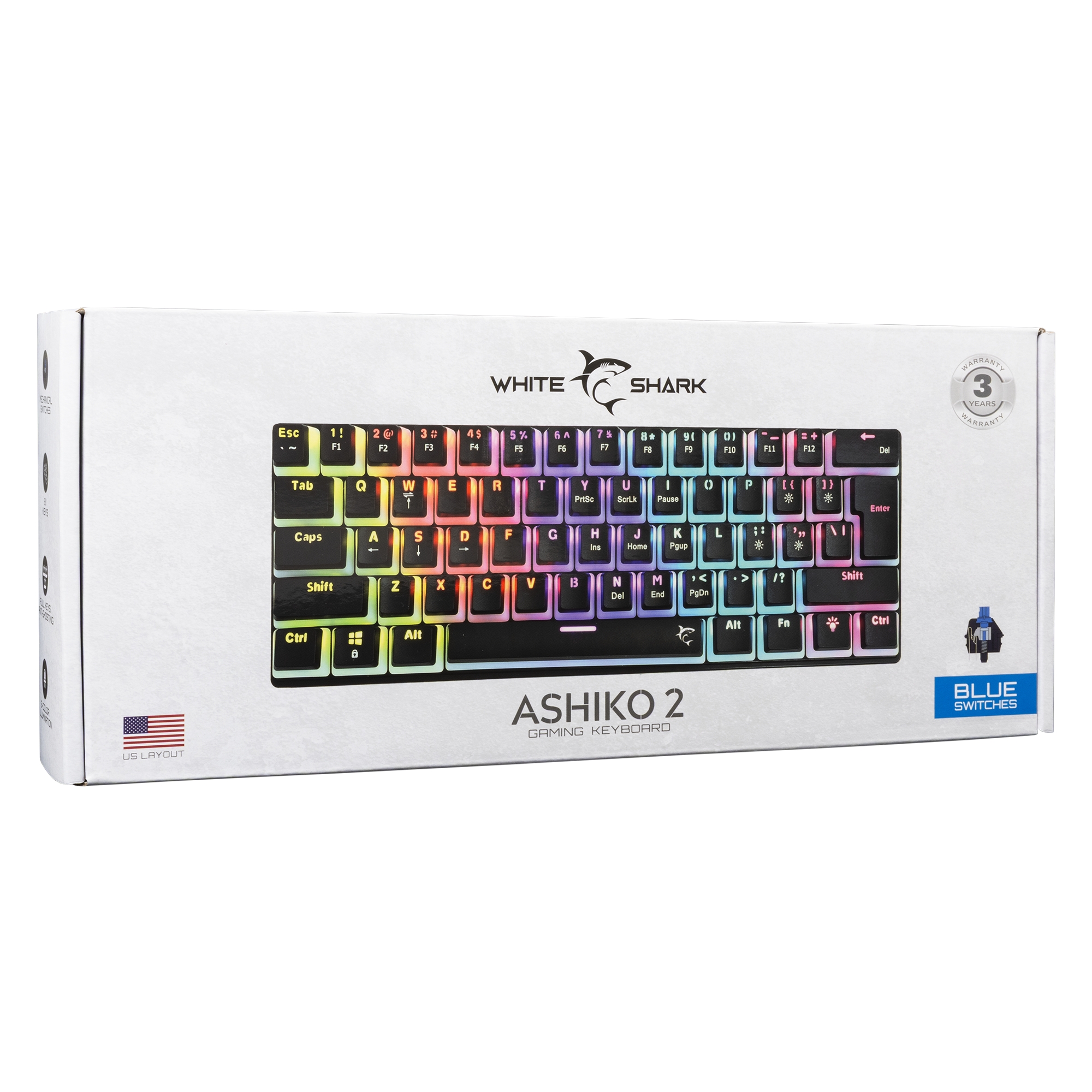 White Shark ASHIKO-2 BLACK/BLUE GK-2202  Black/Blue US