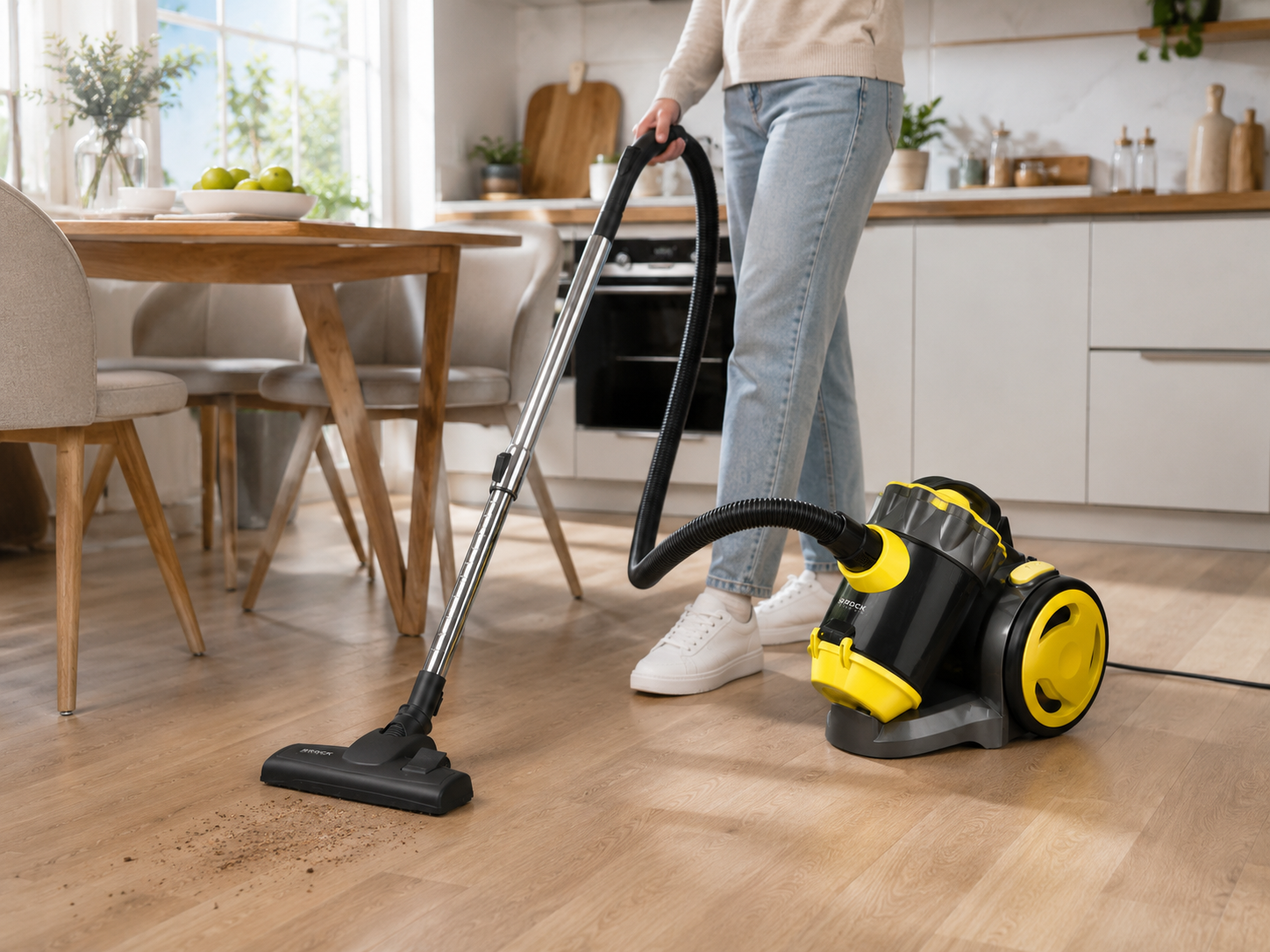 Brock BVC 8056 YT Cyclone Bagless Vacuum Cleaner 800W, Black/Yellow