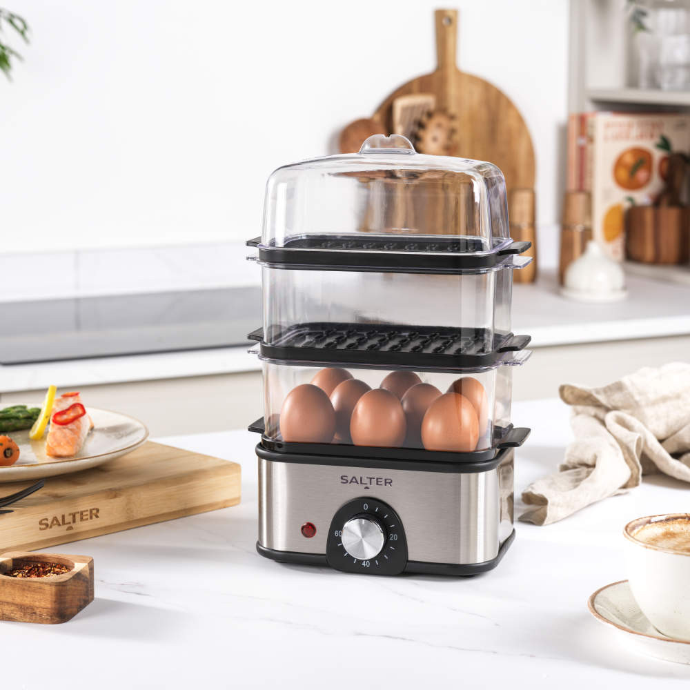 Salter EK5885VDE Compact 3-Tier Steamer