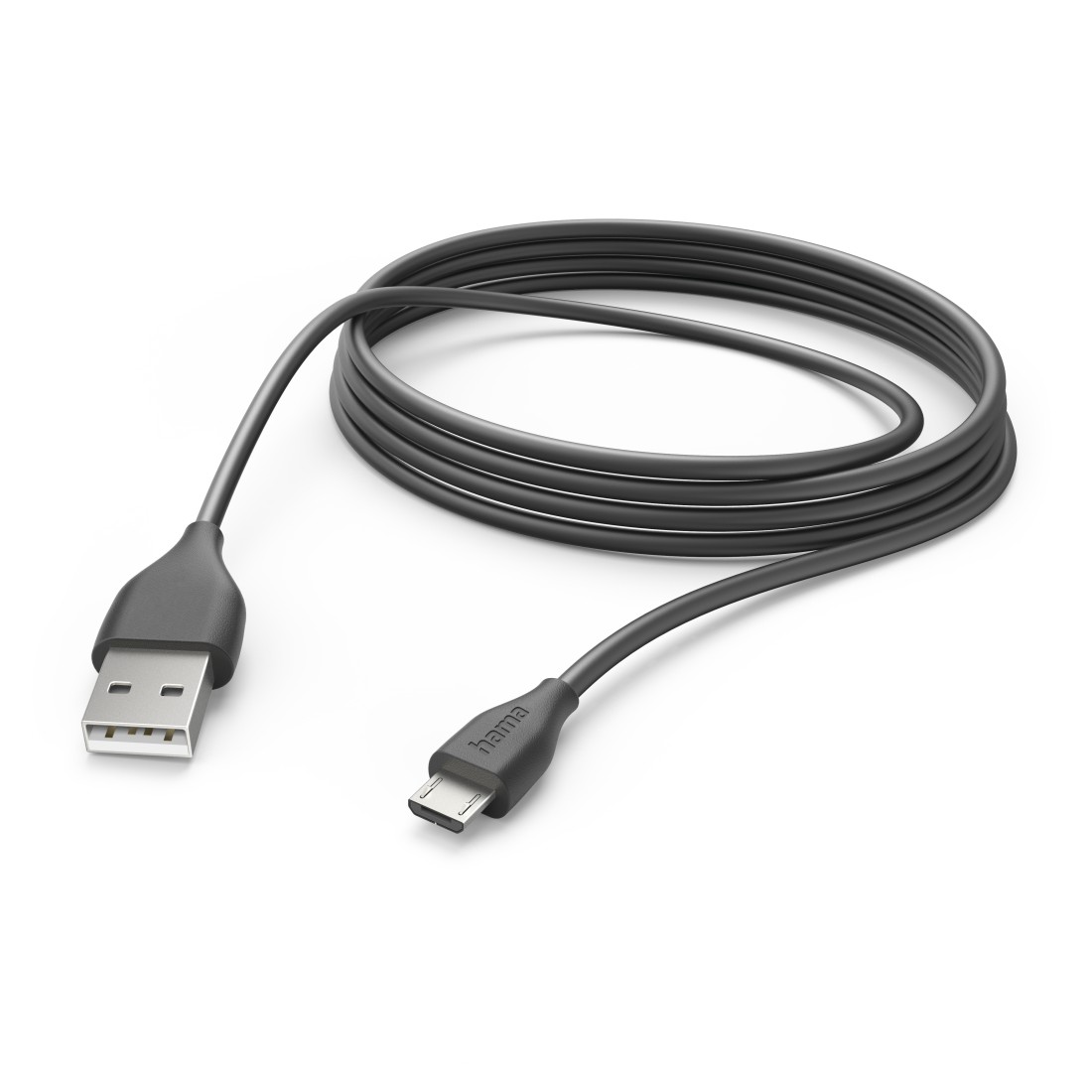 Hama Charging Cable, USB-A to Micro-USB, 3m, Black