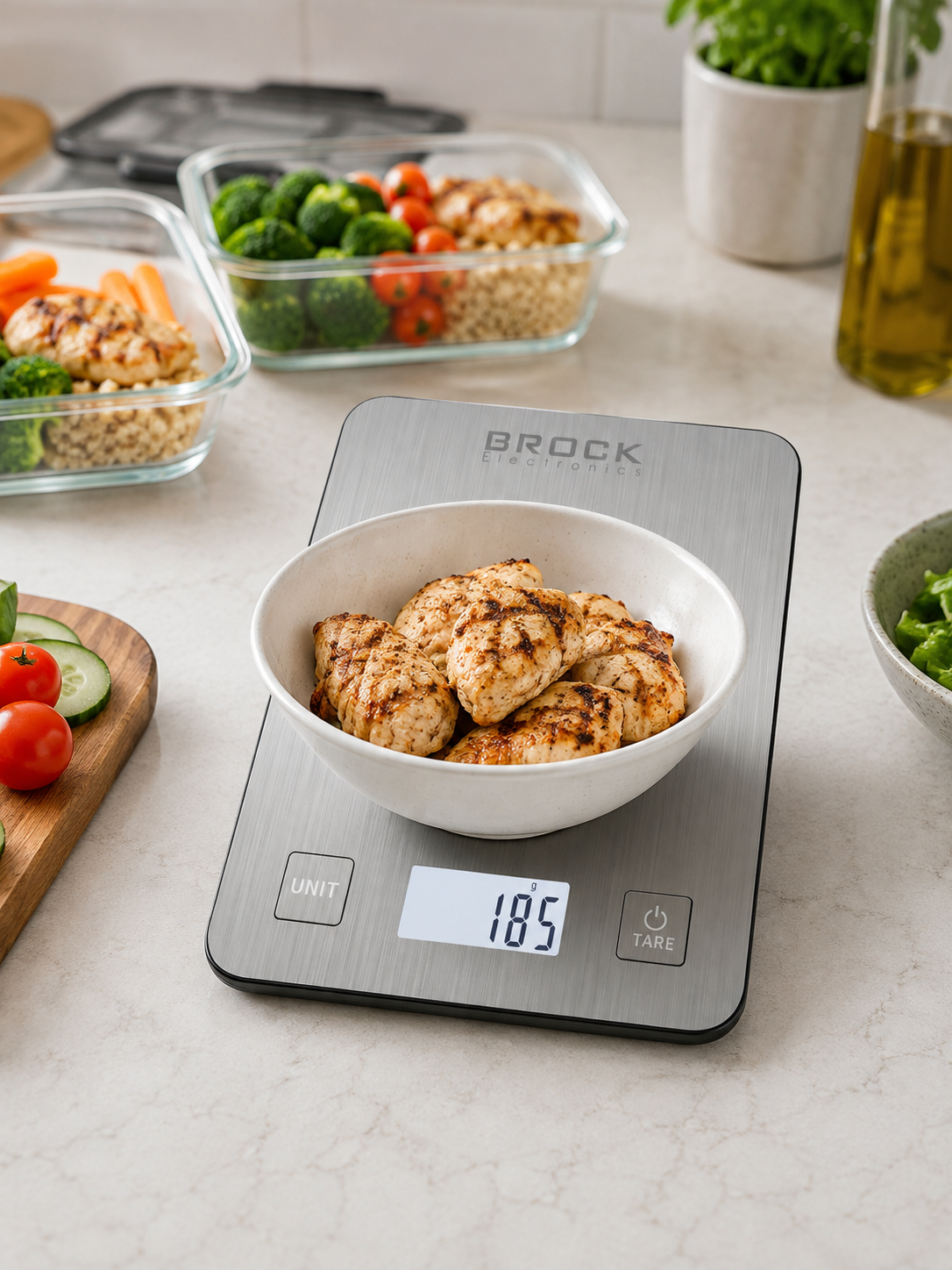 Brock SKS 1009 Digital Kitchen Scale With LED Display