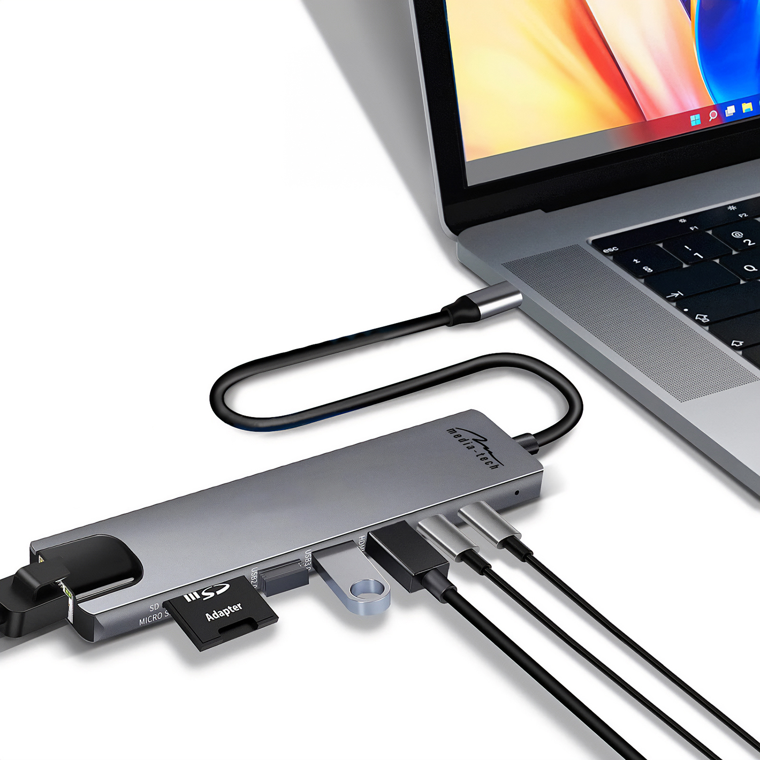 Media-Tech MT5046 8in1 USB-C LAN HUB PRO