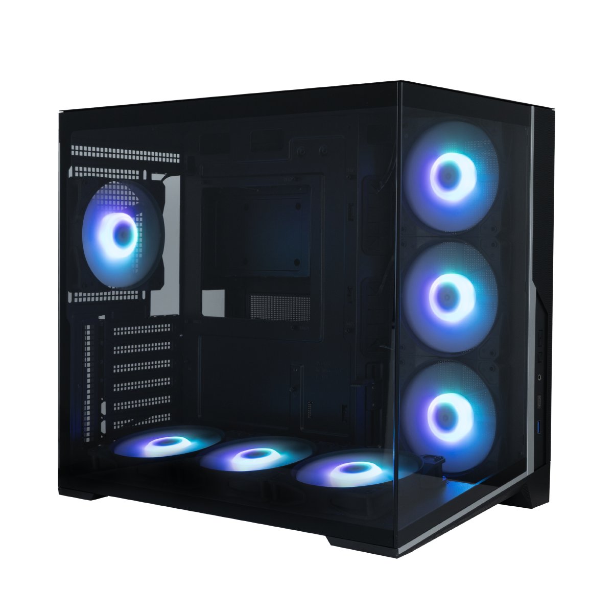 Zalman D40, ATX Mid Tower PC Case, 7 x 120mm ARGB Fans, Black