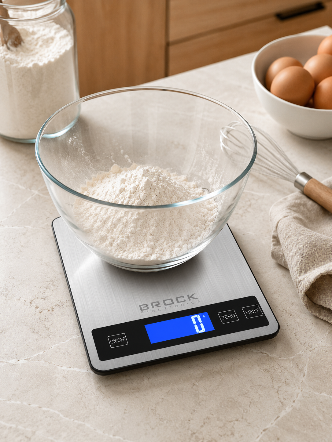 Brock SKS 1008 Large Size Digital Kitchen Scale With LED Display