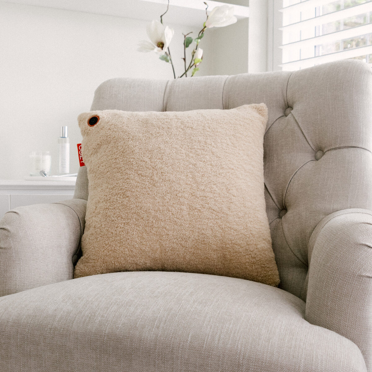 Bodi-Tek BT-CSHT2-W-BG-PB10 COZY Una Heated Comfort Cushion 45 x 45cm, Beige