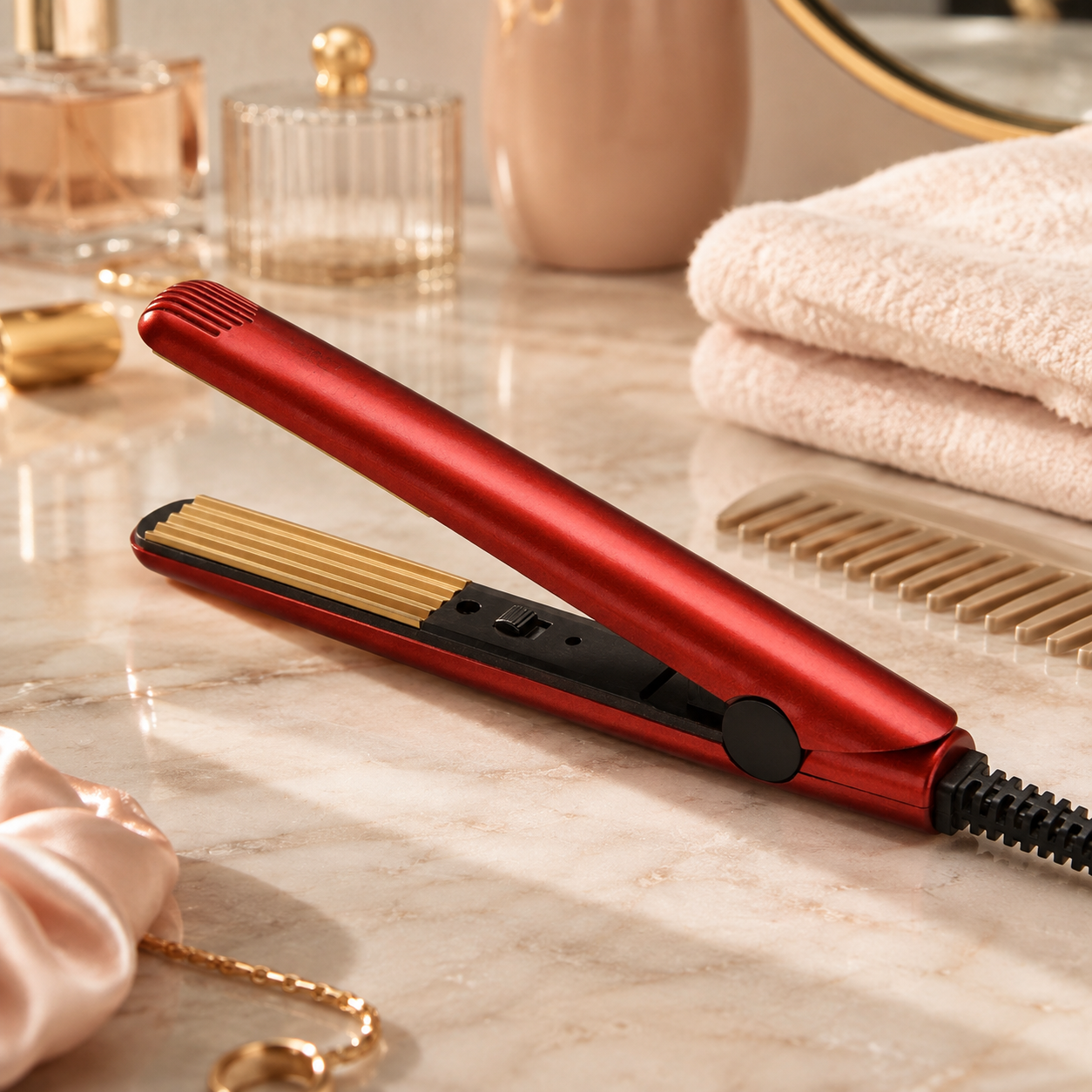 Brock HC 2002 RD Mini Hair Crimper 39W, Red