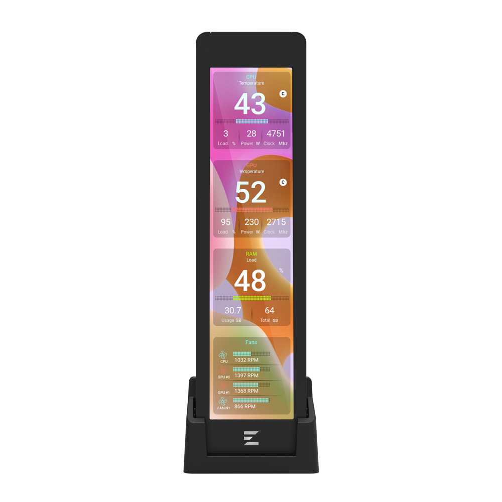 Zalman ZM-MF916, Sensor Panel Display, Black