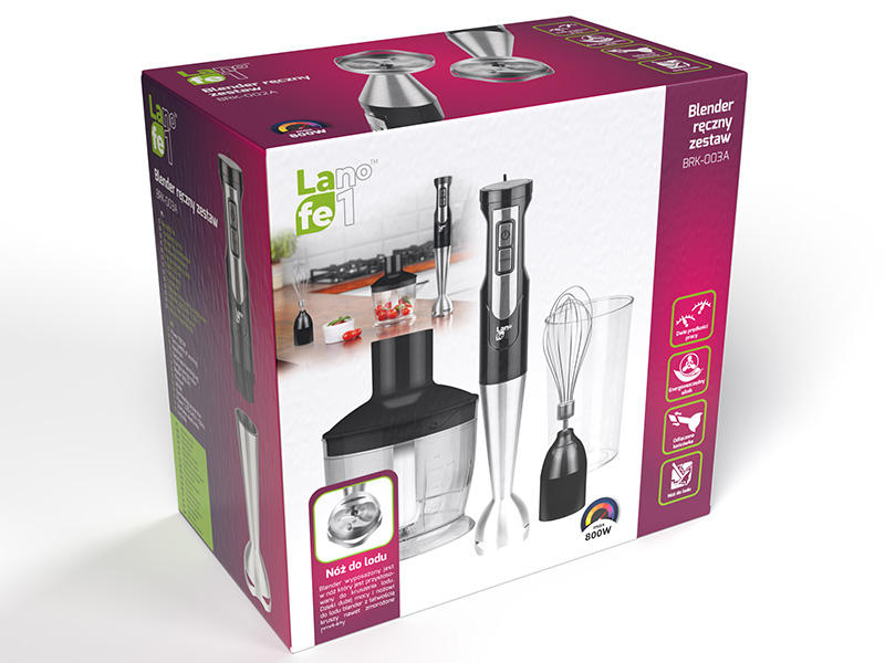Lafe 46742 Hand Blender Set BRK-003A, Black/Steel
