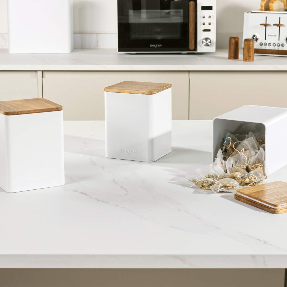 Salter BW12898WEU7 Toronto 3-Piece Canister Set White