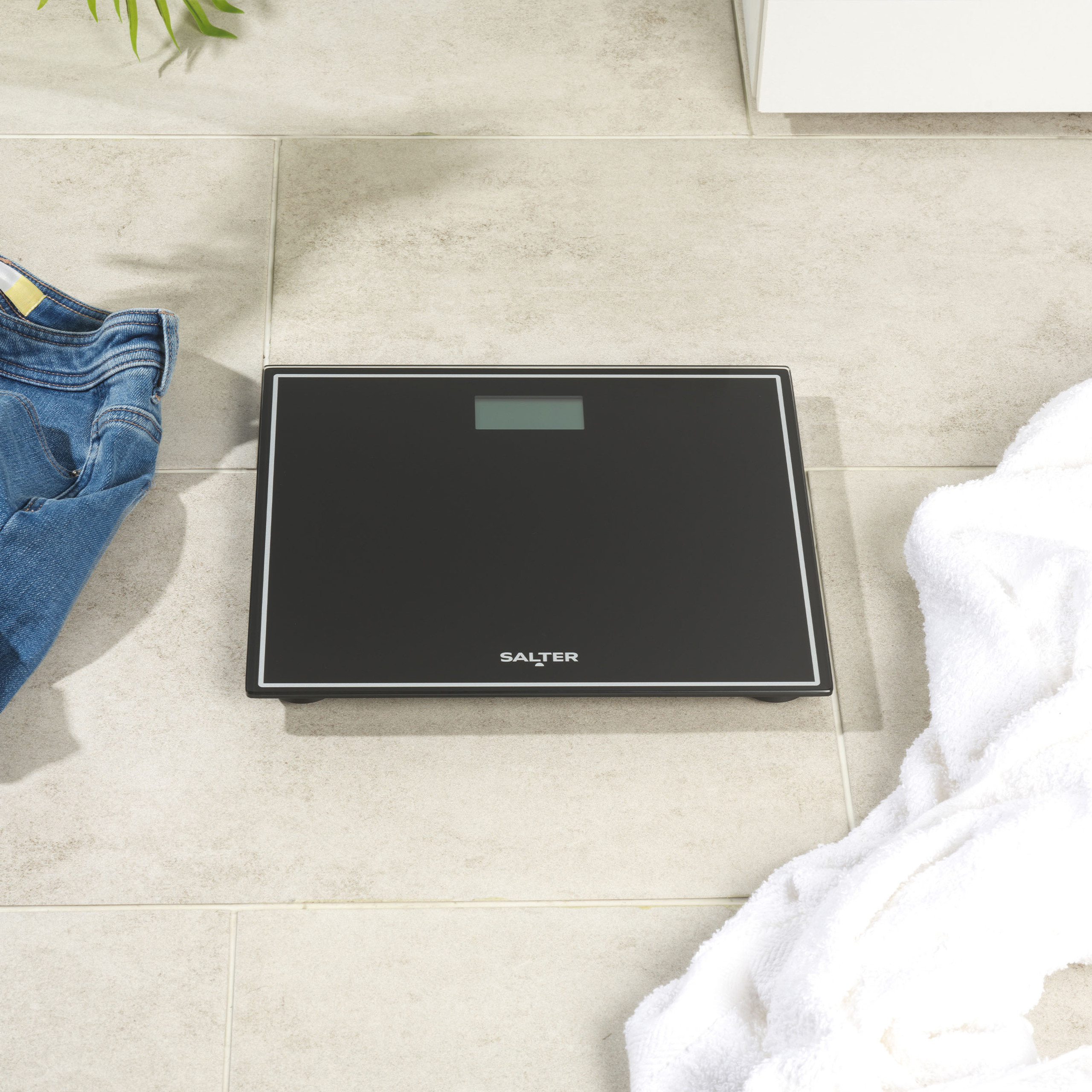 Salter 9207 BCFEU12  Compact Electronic Bathroom Scale, Black