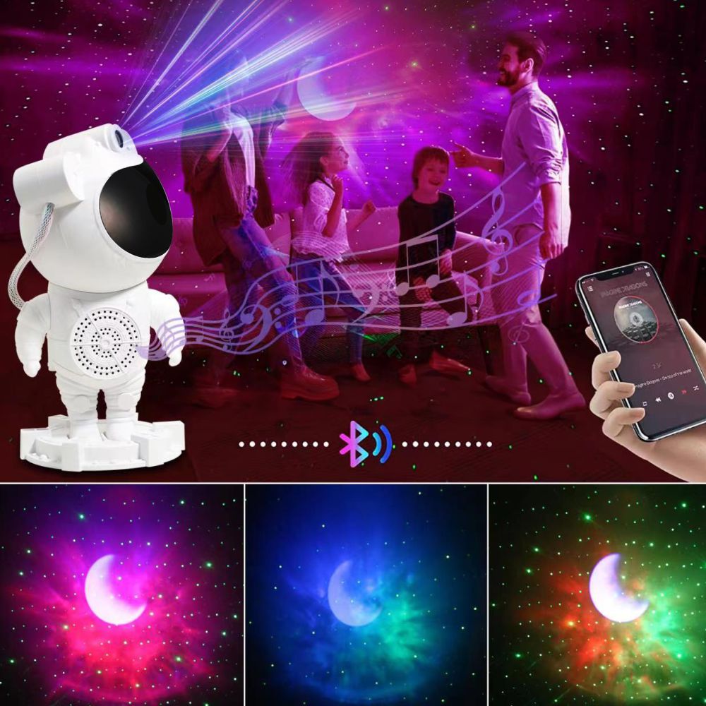Hawk HW-STAR01 ASTRONAUT Childrens Star Projector with Bluetooth Speaker, Grey