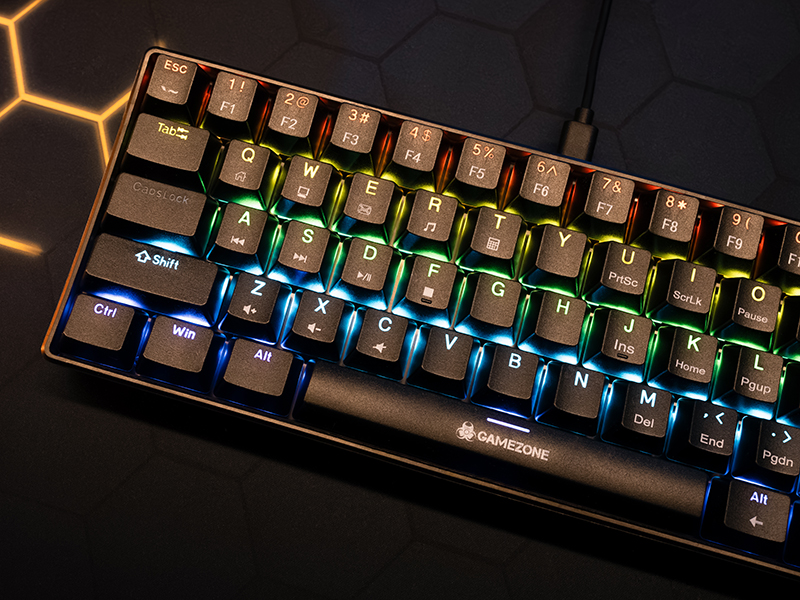 Tracer 47872 Gamezone CLAWS 61 USB Mechanical Keyboard, Black With RGB