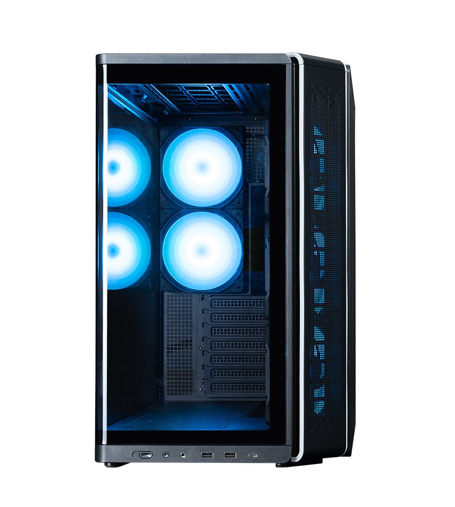 Zalman P60, ATX Mid Tower PC Case, 5 x 120mm ARGB Fans, Black