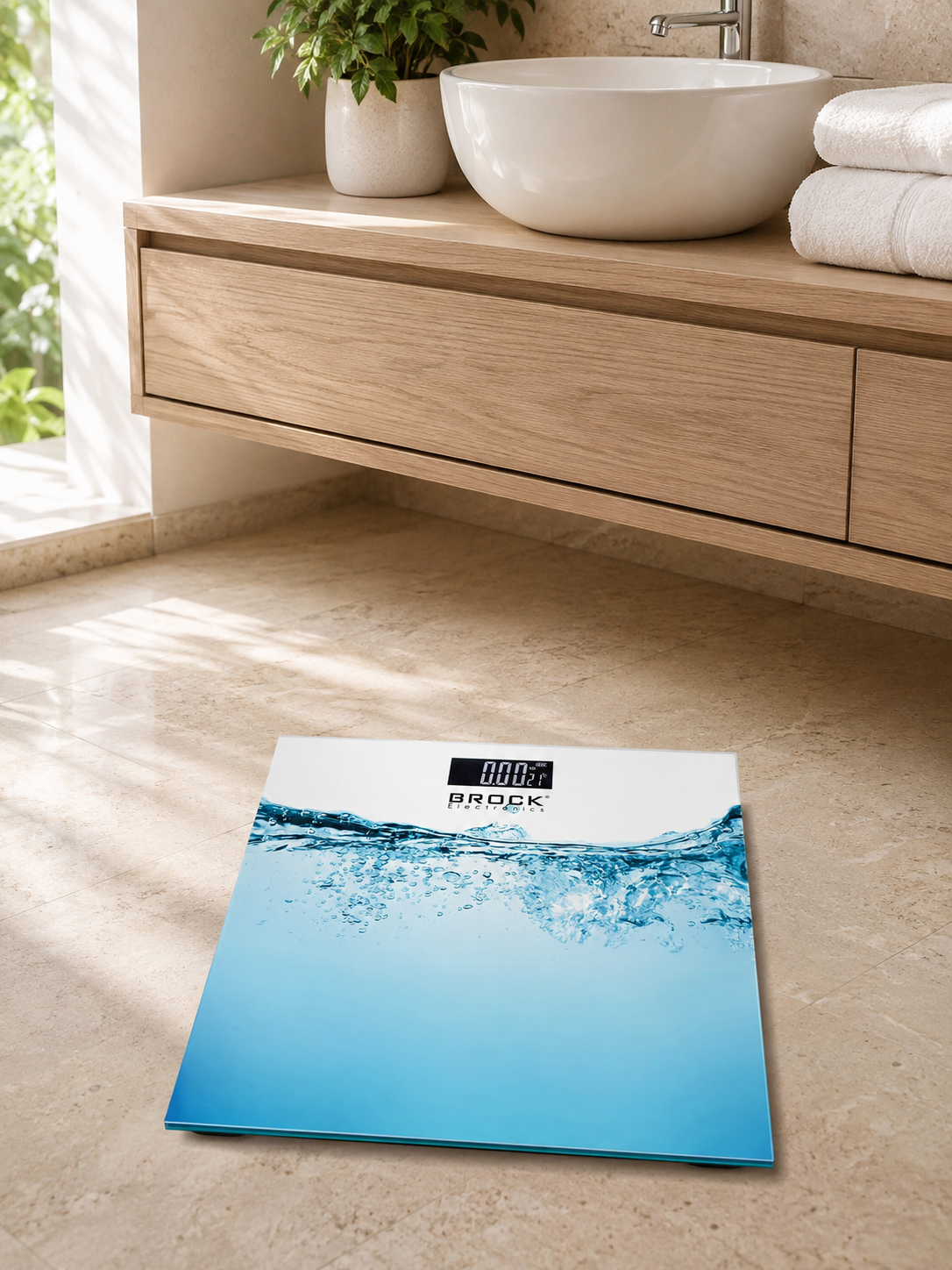Brock BS 005 Bathroom Scale, 2xAAA Battery (included)