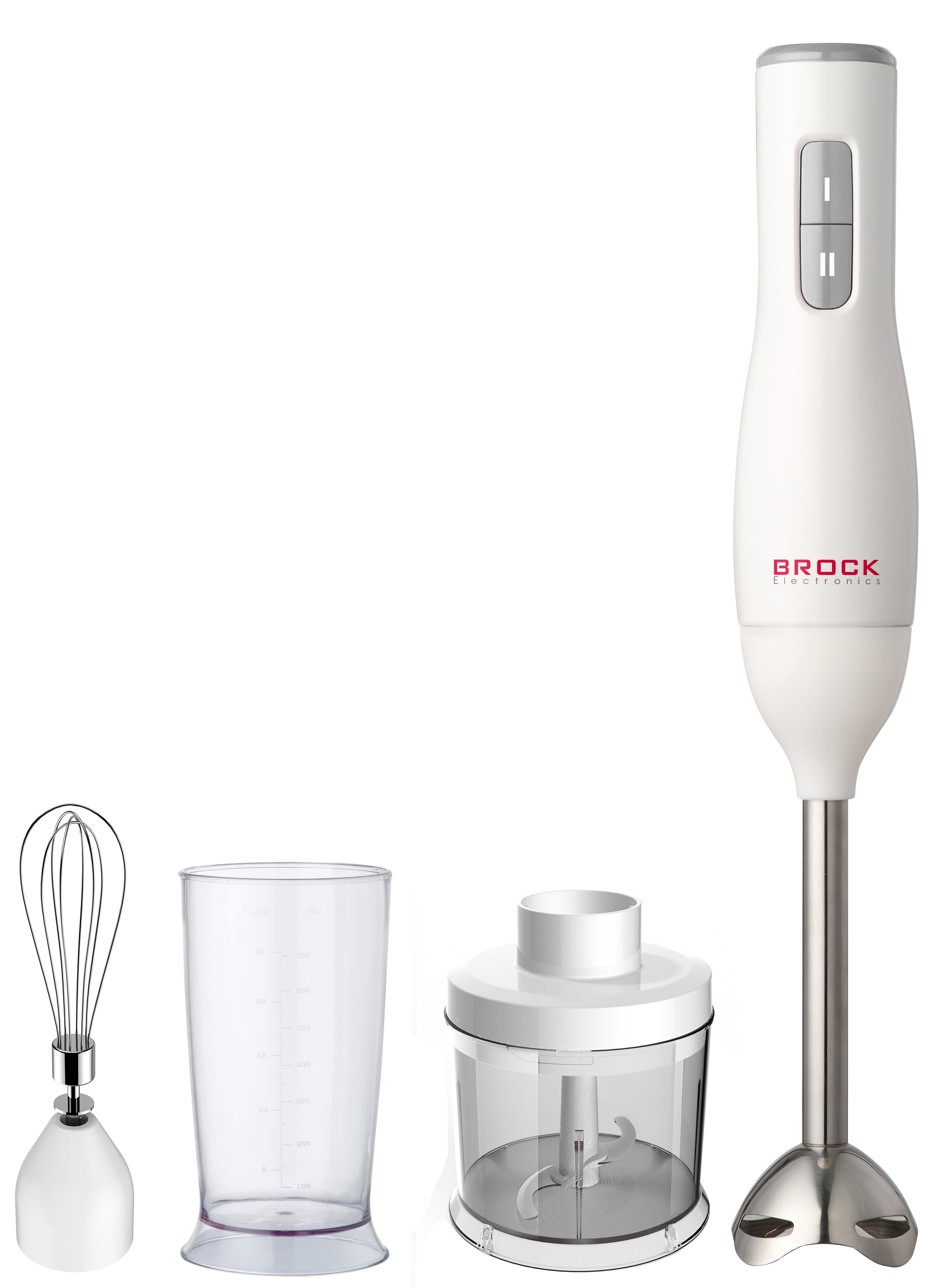 Brock HBS 6001 WH Hand Blender 300W, White