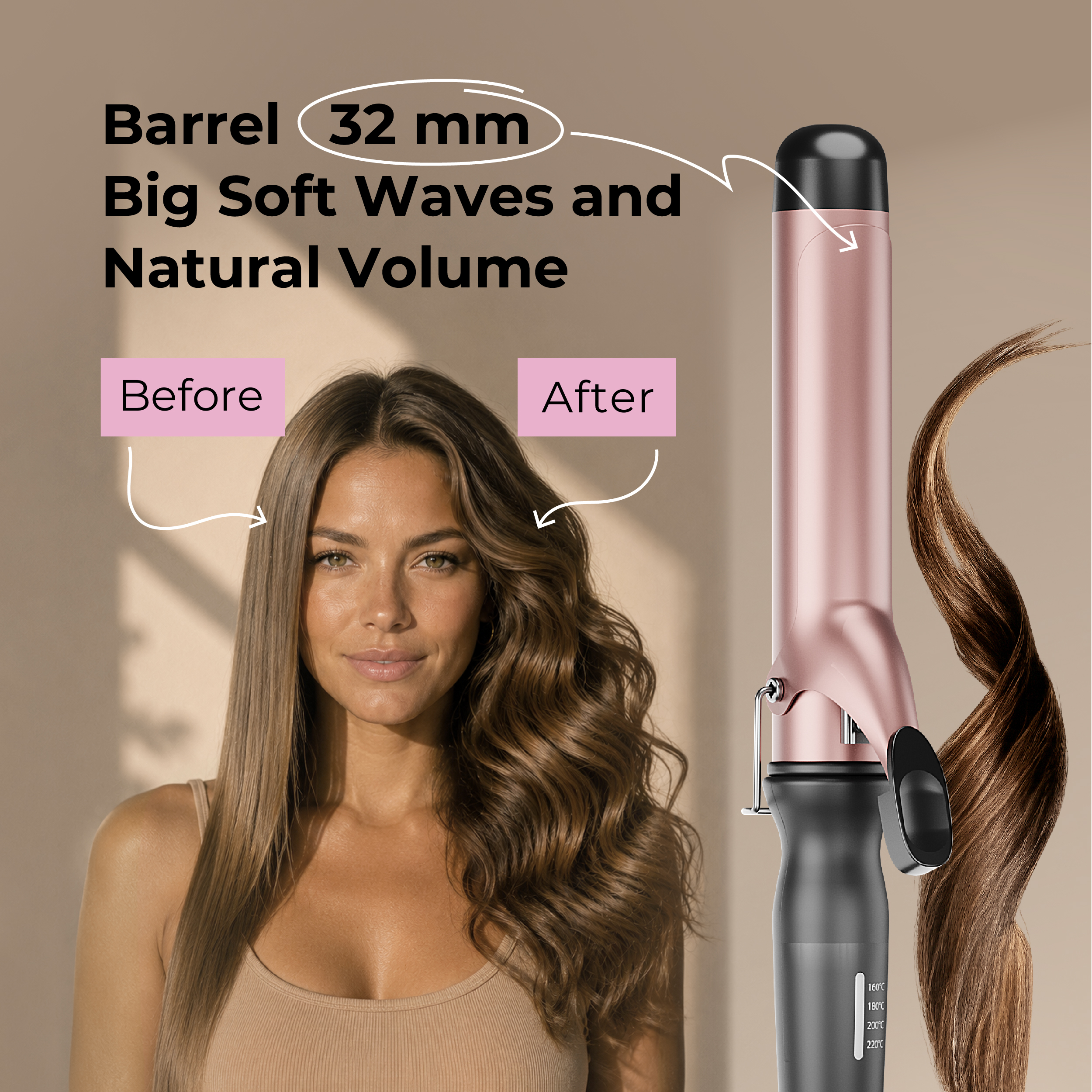 Ray Battler RB 6567 Curling Iron 32mm Diameter