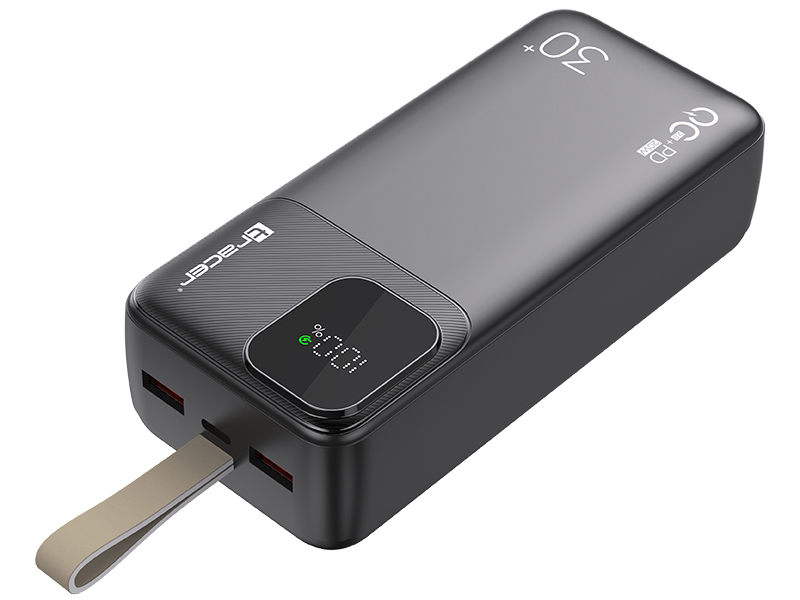 Tracer 47824 Prime-V3 30000mAh QC22.5W+PD20W Power Bank, Black