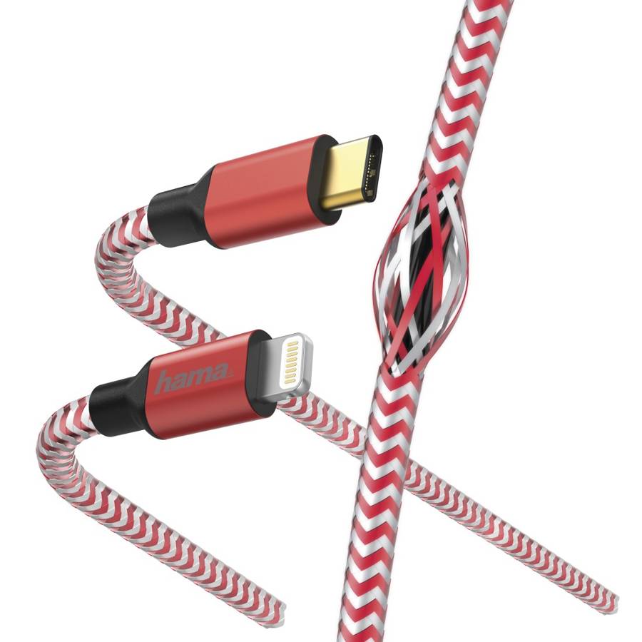 Hama USB Type-C to Lightning Cable - 1.5m Red