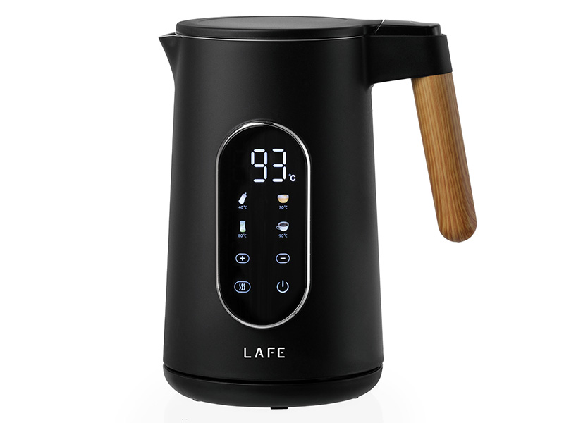Lafe 47533 Electric Kettle 1,7 L With Temperature Control KettleX Pro, Black/Wood