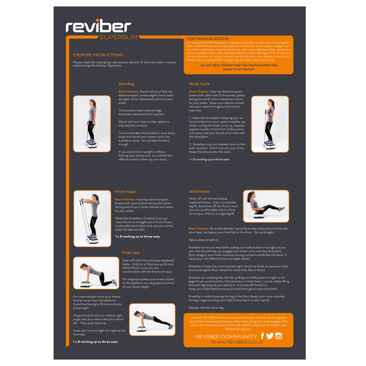 Reviber RV-VISL-MO/1.1 Super Slim Vibration Plate Exerciser ER13