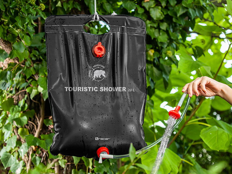 Tracer 47071 CampPump 20L Gravity Tourist Shower, Black/Grey