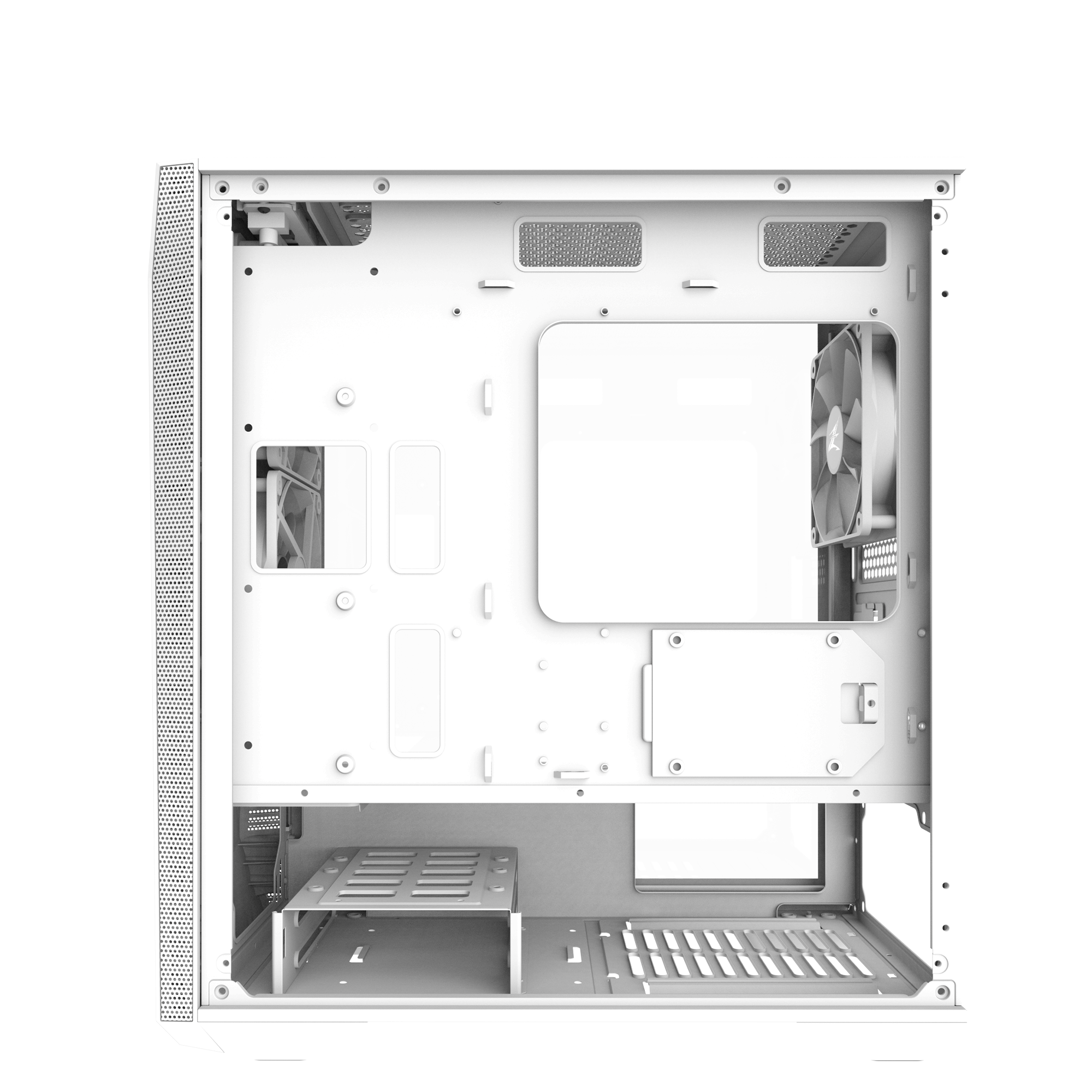 Zalman Z1 ICEBERG, mATX Mini Tower PC Case, 3  x 120mm Fans, White