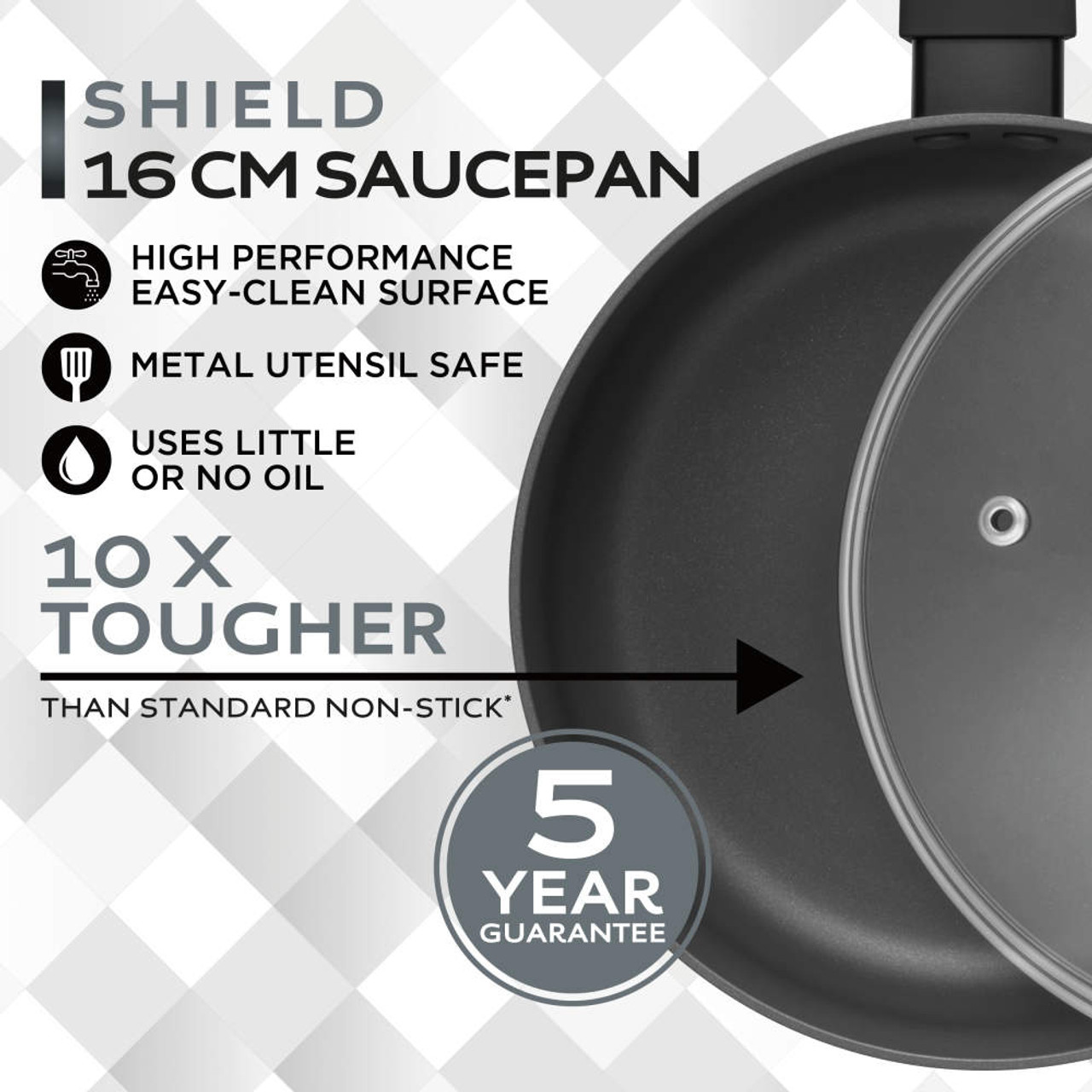 Russell Hobbs RH028391EU7 Shield 16cm Non-Stick Saucepan
