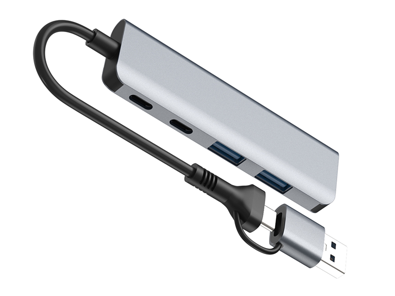 Tracer 47500 Adapter A-5 HUB & Card Reader, Silver/Black