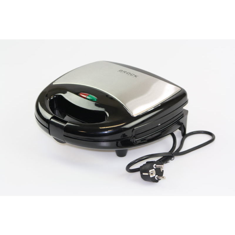 Brock SSM 2004 SS 3 in 1 Sandwich/Waffle Maker And Nutlet Maker 750W, Black/Steel