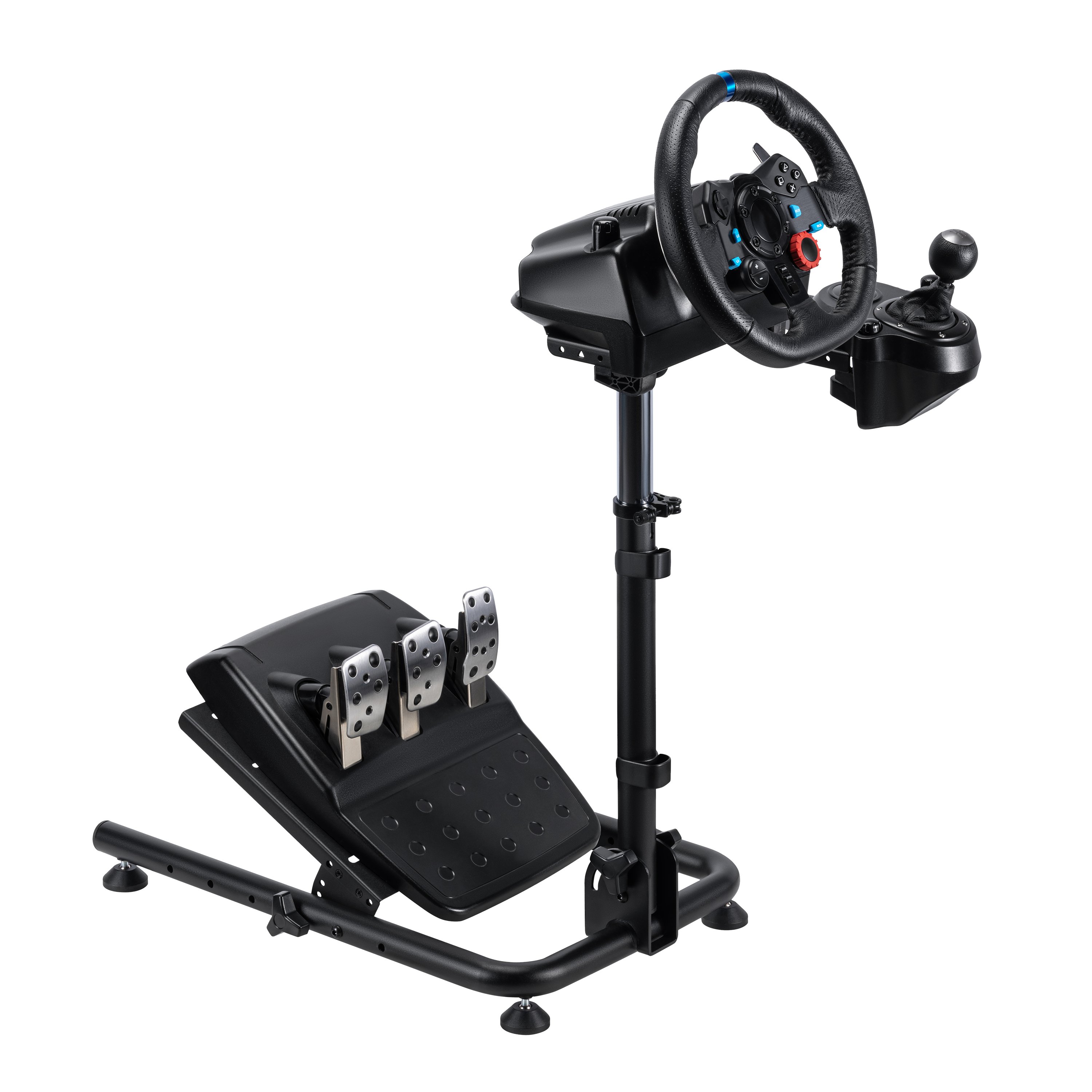 White Shark CONQUEROR-2 Foldable Racing Steering Wheel Stand With Gear Shifter Mount