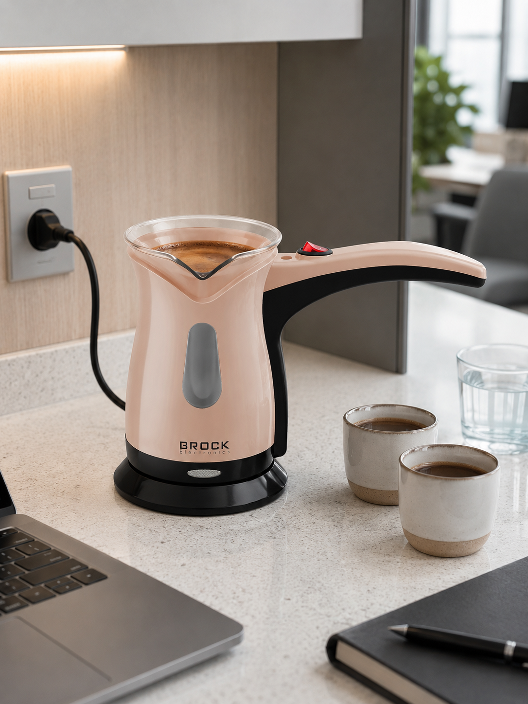 Brock ECP 106 Turkish Coffee Maker 0,5L 500W, Cream/Black