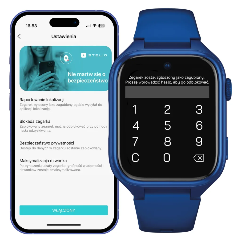 Stelio ST-SWJ102-NB  JUNIOR PRO AI OpenAI 4G GPS Smartwatch for Kids, Navy Blue