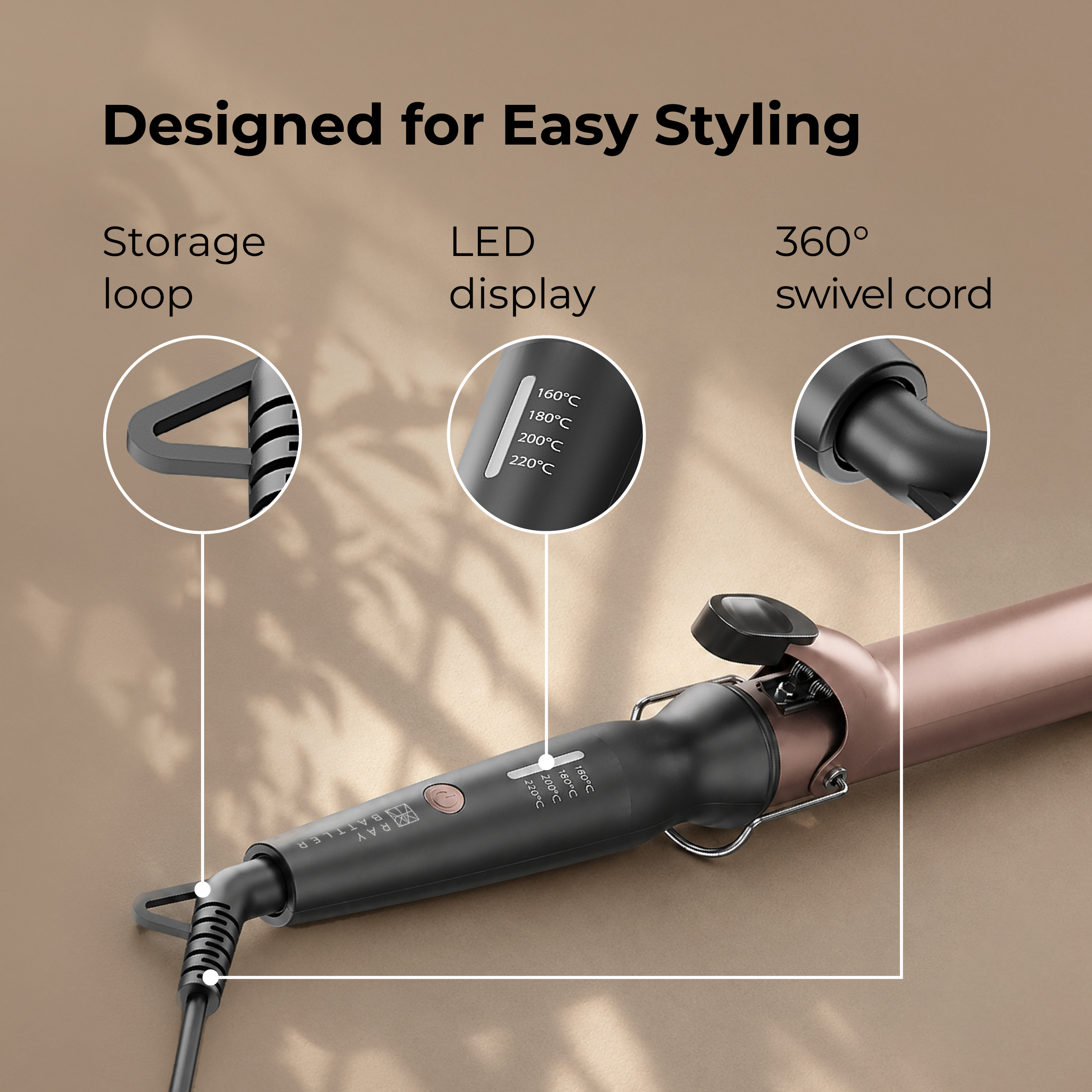 Ray Battler RB 6567 Curling Iron 32mm Diameter