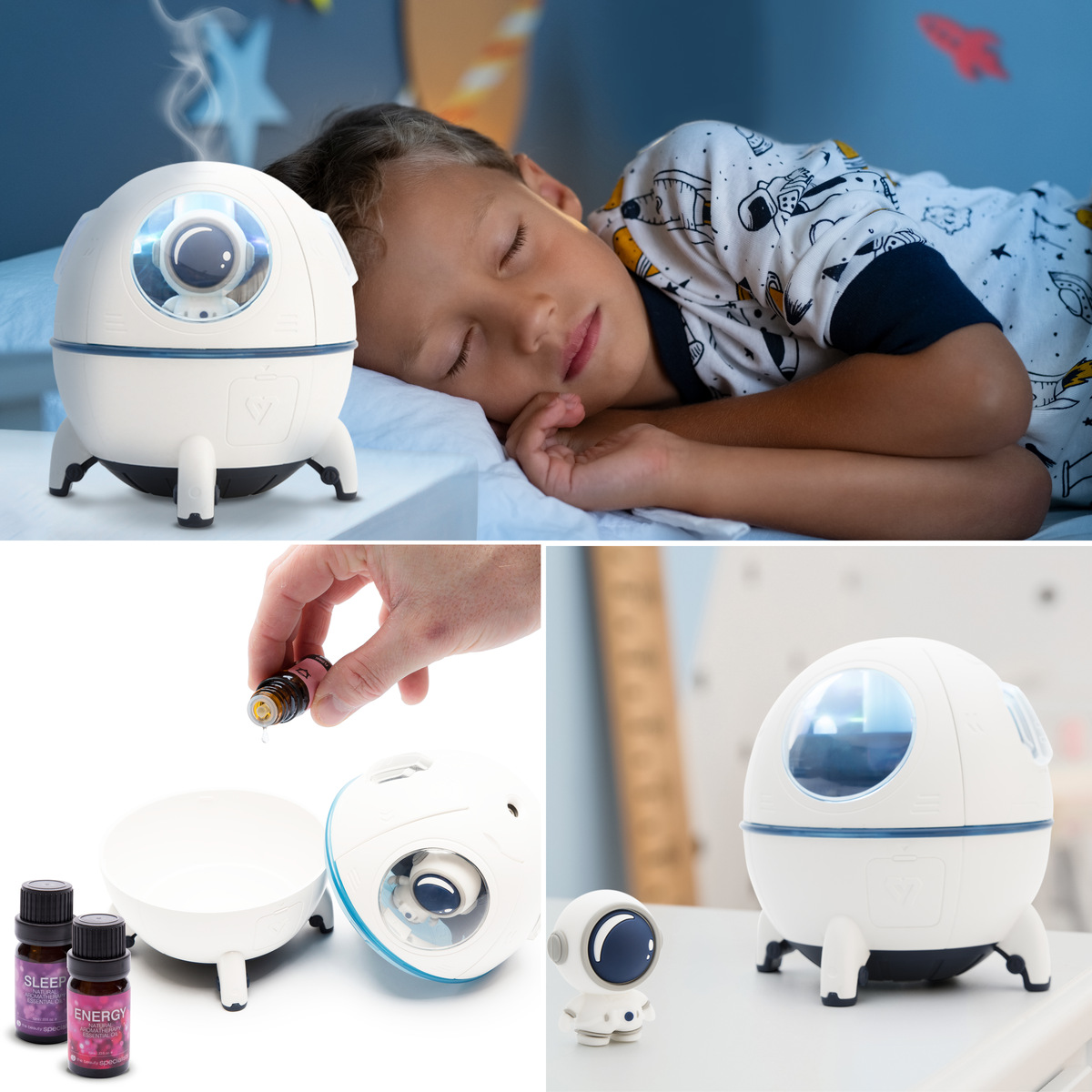Rio DHSE-EU/1,2 Spaceship Explorer Difuser, Humidifier & Night Light